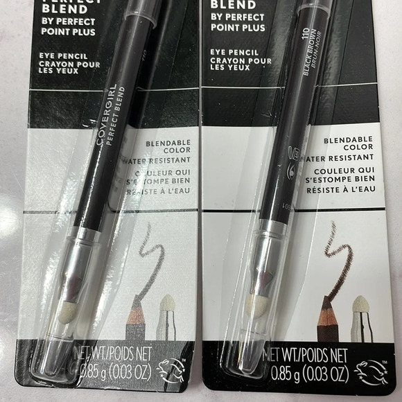 Two New Covergirl Perfect Blend By Perfect Point Plus Eye Pencil Black Brown 110 - Picture 3 of 6